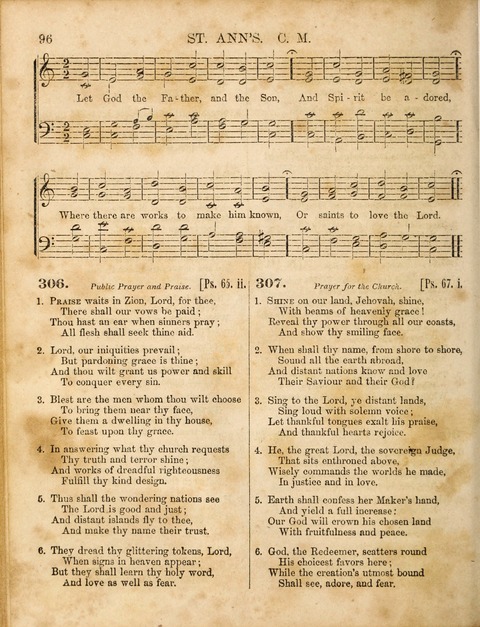 Congregational Hymn and Tune Book; containing the Psalms and Hymns of the General Association of Connecticut, adapted to Suitable Tunes page 96
