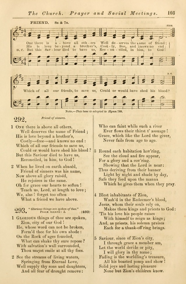 Christian Hymn and Tune Book, for use in Churches, and for Social and Family Devotions page 110