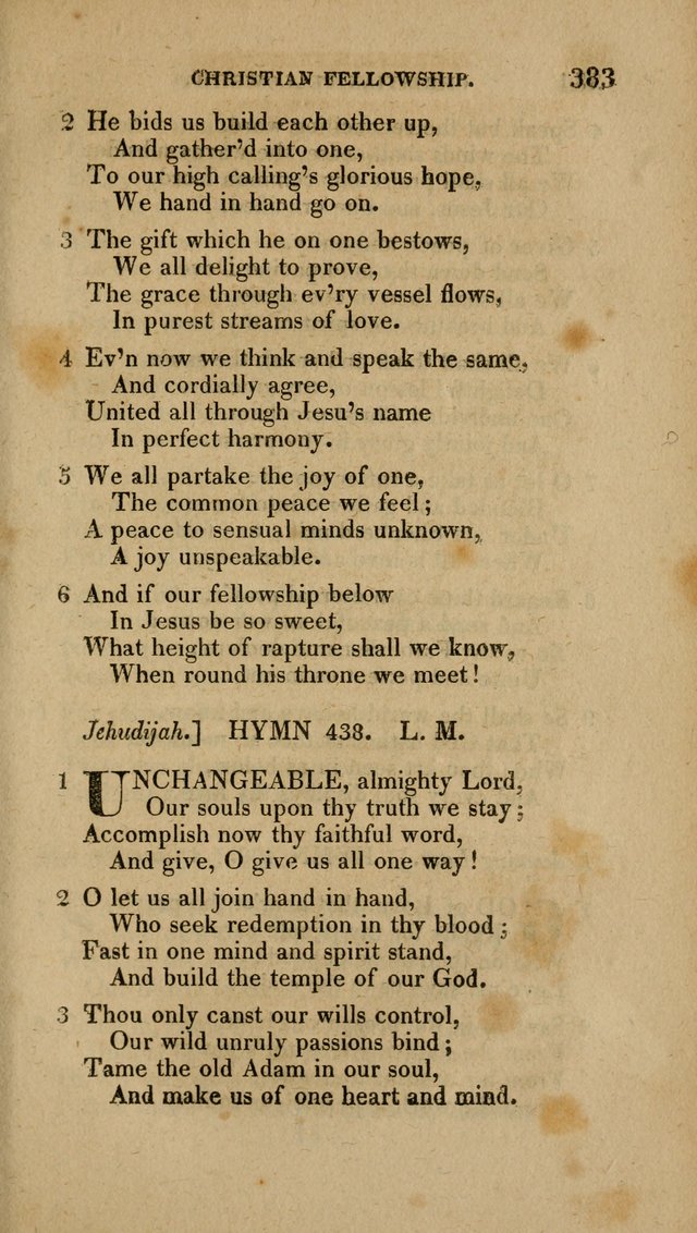 A Collection of Hymns for the Use of the Methodist Episcopal Church: Principally from the Collection of the Rev. John Wesley. M. A. page 388