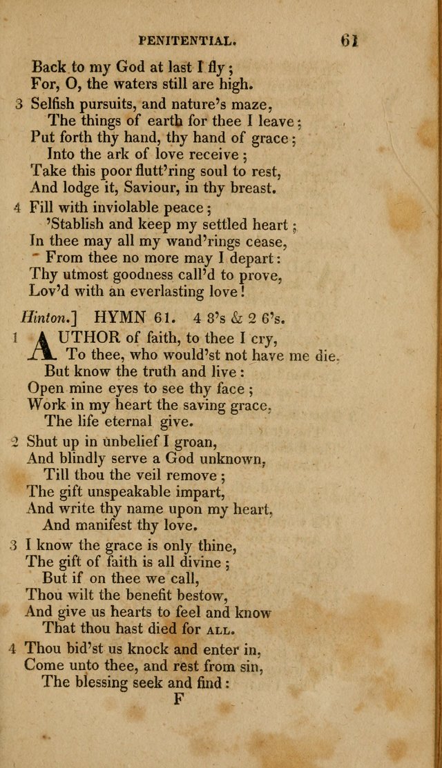 A Collection of Hymns for the Use of the Methodist Episcopal Church: Principally from the Collection of the Rev. John Wesley. M. A. page 66