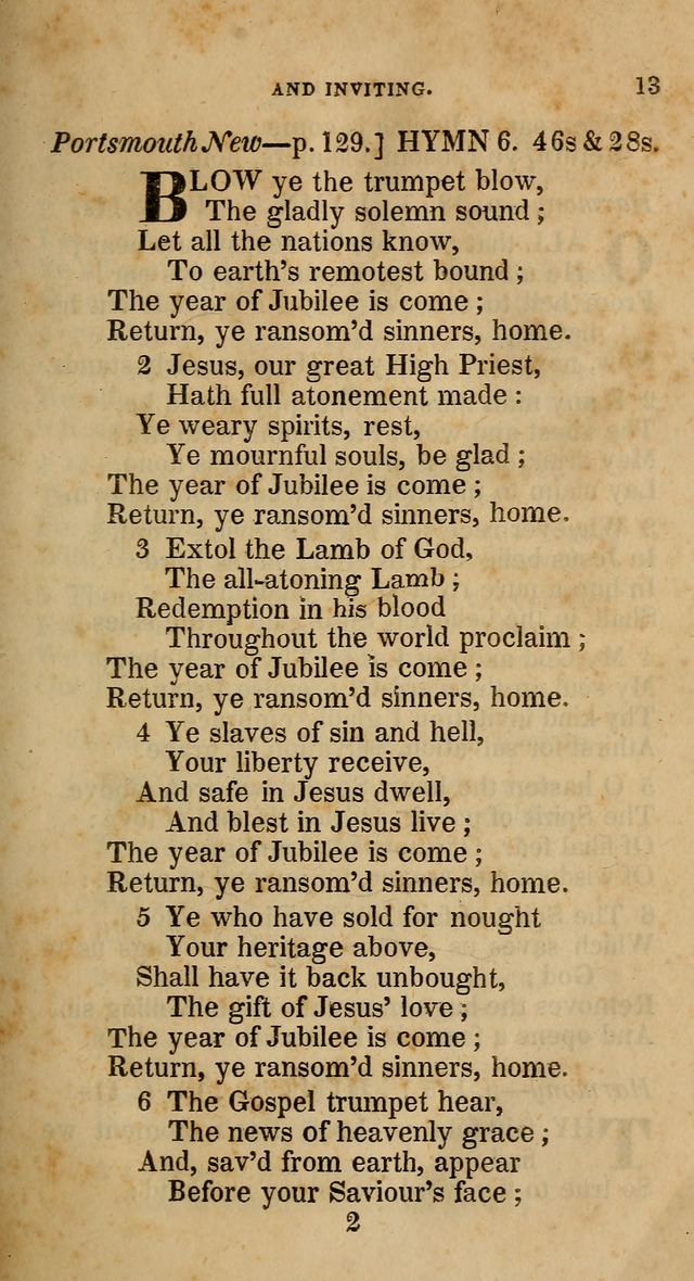 A Collection of Hymns for the Use of the Methodist Episcopal Church: principally from the collection of  Rev. John Wesley, M. A., late fellow of Lincoln College, Oxford; with... (Rev. & corr.) page 13