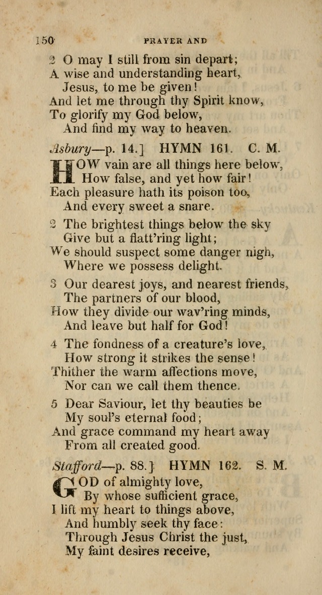 A Collection of Hymns for the Use of the Methodist Episcopal Church: principally from the collection of  Rev. John Wesley, M. A., late fellow of Lincoln College, Oxford; with... (Rev. & corr.) page 150