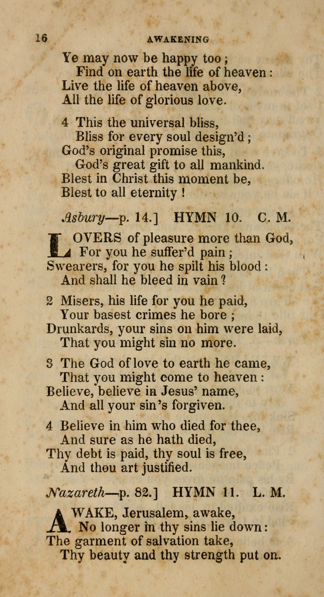 A Collection of Hymns for the Use of the Methodist Episcopal Church: principally from the collection of  Rev. John Wesley, M. A., late fellow of Lincoln College, Oxford; with... (Rev. & corr.) page 16