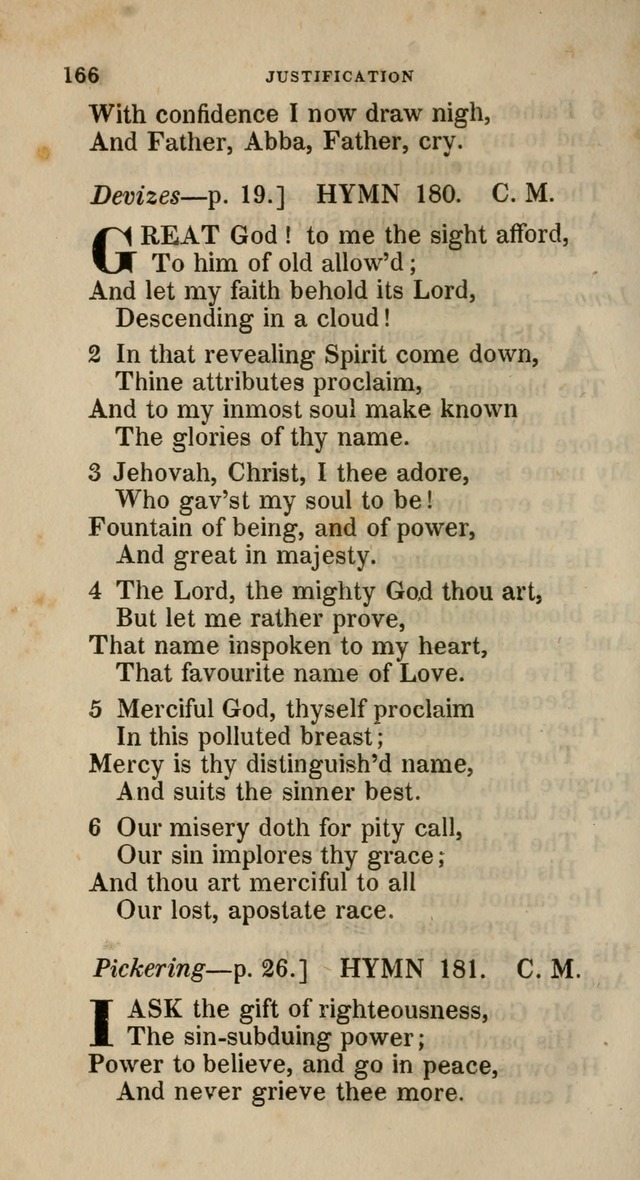 A Collection of Hymns for the Use of the Methodist Episcopal Church: principally from the collection of  Rev. John Wesley, M. A., late fellow of Lincoln College, Oxford; with... (Rev. & corr.) page 166