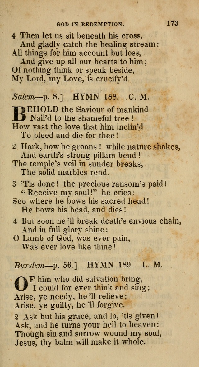 A Collection of Hymns for the Use of the Methodist Episcopal Church: principally from the collection of  Rev. John Wesley, M. A., late fellow of Lincoln College, Oxford; with... (Rev. & corr.) page 173