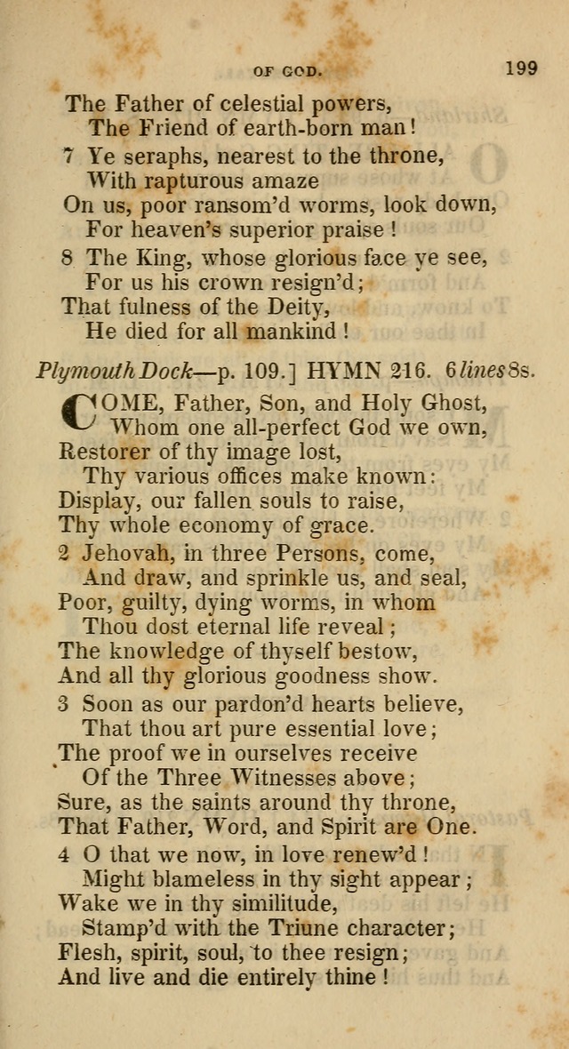 A Collection of Hymns for the Use of the Methodist Episcopal Church: principally from the collection of  Rev. John Wesley, M. A., late fellow of Lincoln College, Oxford; with... (Rev. & corr.) page 199