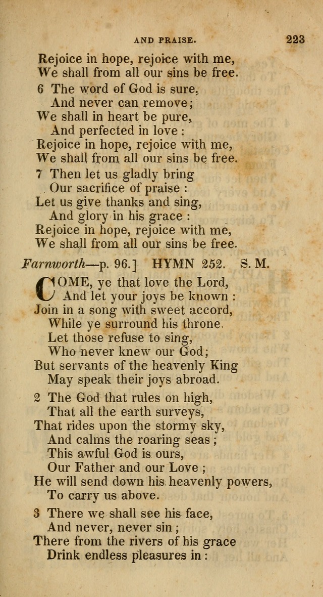 A Collection of Hymns for the Use of the Methodist Episcopal Church: principally from the collection of  Rev. John Wesley, M. A., late fellow of Lincoln College, Oxford; with... (Rev. & corr.) page 223