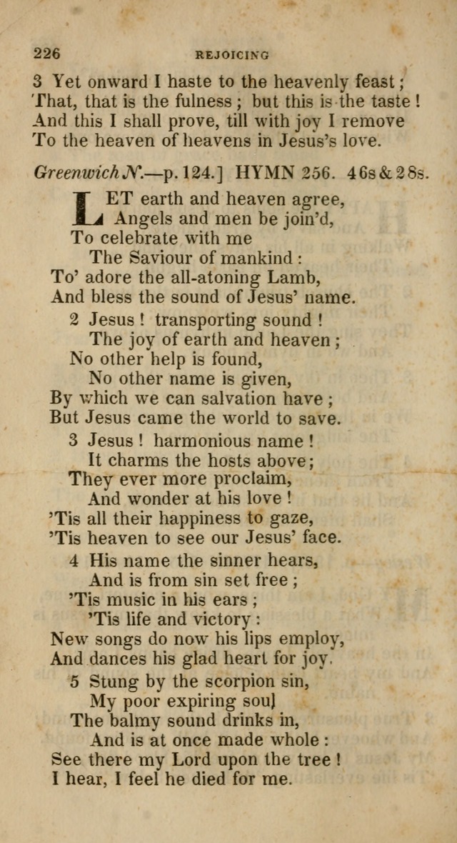 A Collection of Hymns for the Use of the Methodist Episcopal Church: principally from the collection of  Rev. John Wesley, M. A., late fellow of Lincoln College, Oxford; with... (Rev. & corr.) page 226