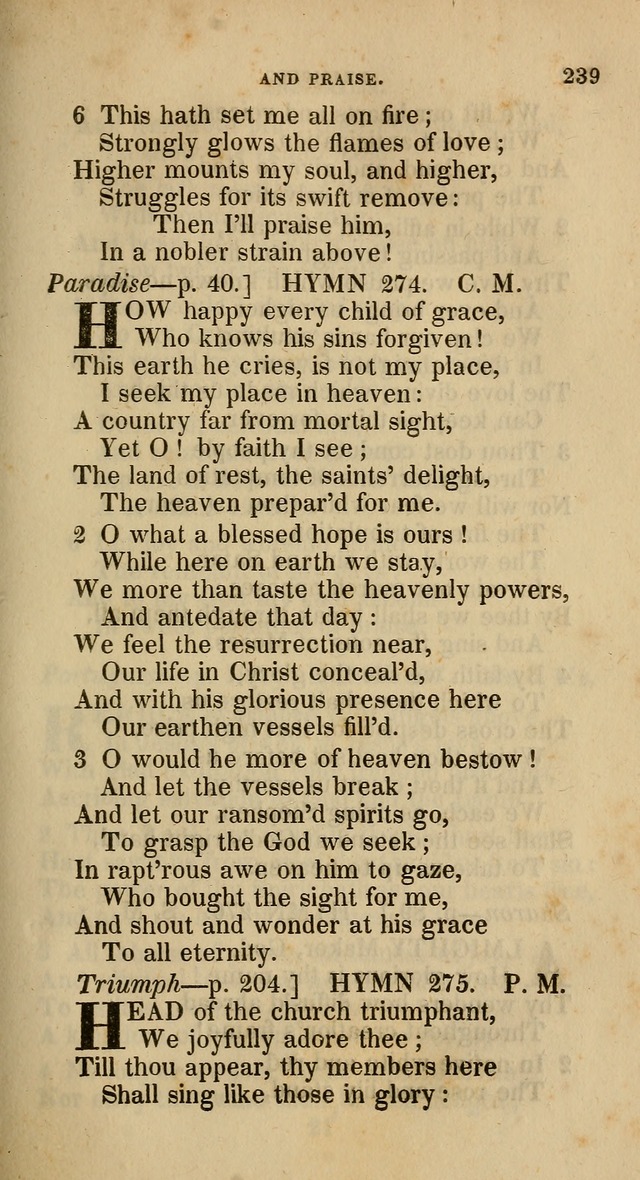 A Collection of Hymns for the Use of the Methodist Episcopal Church: principally from the collection of  Rev. John Wesley, M. A., late fellow of Lincoln College, Oxford; with... (Rev. & corr.) page 239