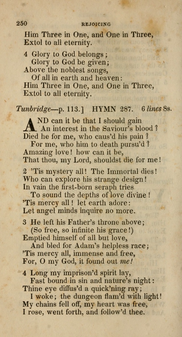 A Collection of Hymns for the Use of the Methodist Episcopal Church: principally from the collection of  Rev. John Wesley, M. A., late fellow of Lincoln College, Oxford; with... (Rev. & corr.) page 250