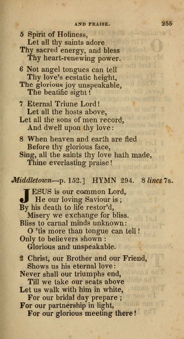 A Collection of Hymns for the Use of the Methodist Episcopal Church: principally from the collection of  Rev. John Wesley, M. A., late fellow of Lincoln College, Oxford; with... (Rev. & corr.) page 255