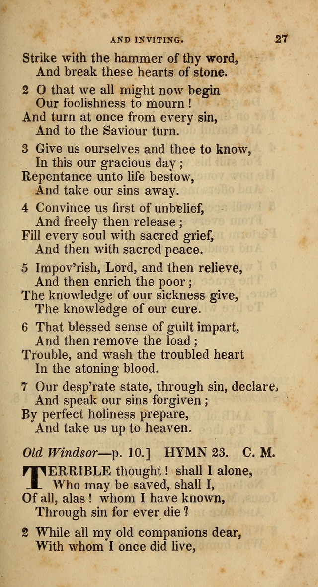 A Collection of Hymns for the Use of the Methodist Episcopal Church: principally from the collection of  Rev. John Wesley, M. A., late fellow of Lincoln College, Oxford; with... (Rev. & corr.) page 27