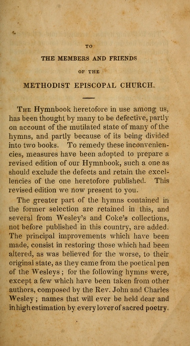A Collection of Hymns for the Use of the Methodist Episcopal Church: principally from the collection of  Rev. John Wesley, M. A., late fellow of Lincoln College, Oxford; with... (Rev. & corr.) page 3