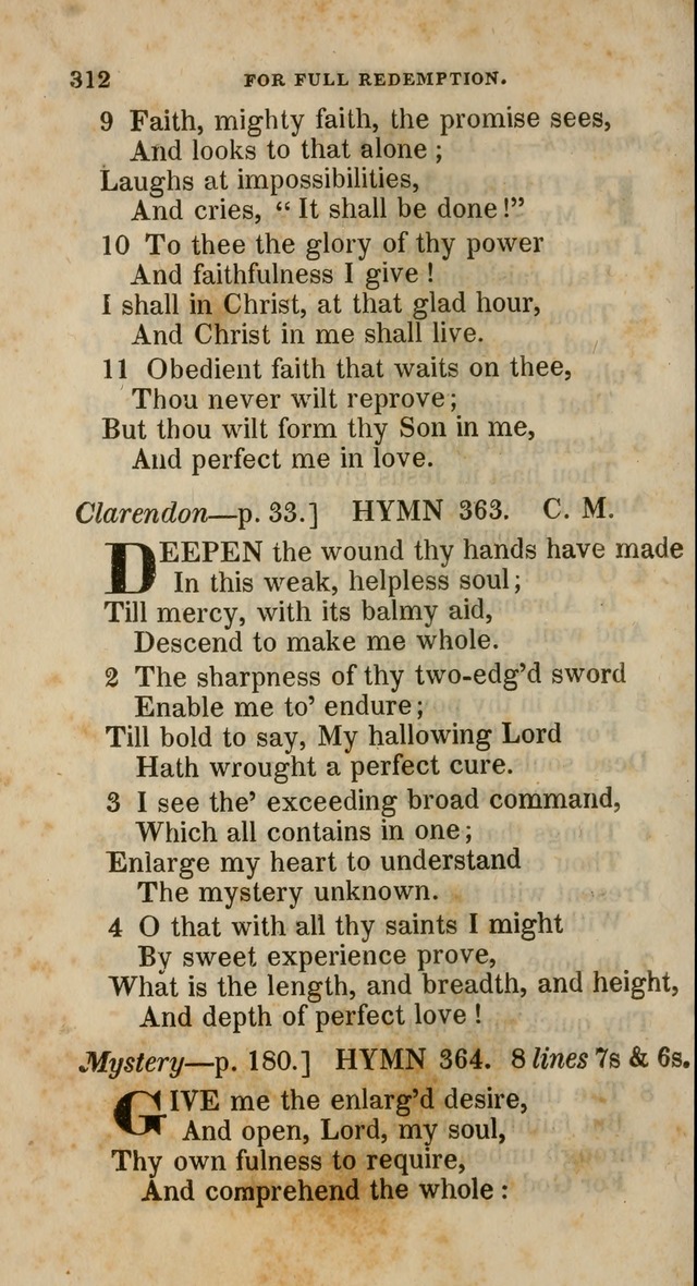 A Collection of Hymns for the Use of the Methodist Episcopal Church: principally from the collection of  Rev. John Wesley, M. A., late fellow of Lincoln College, Oxford; with... (Rev. & corr.) page 312