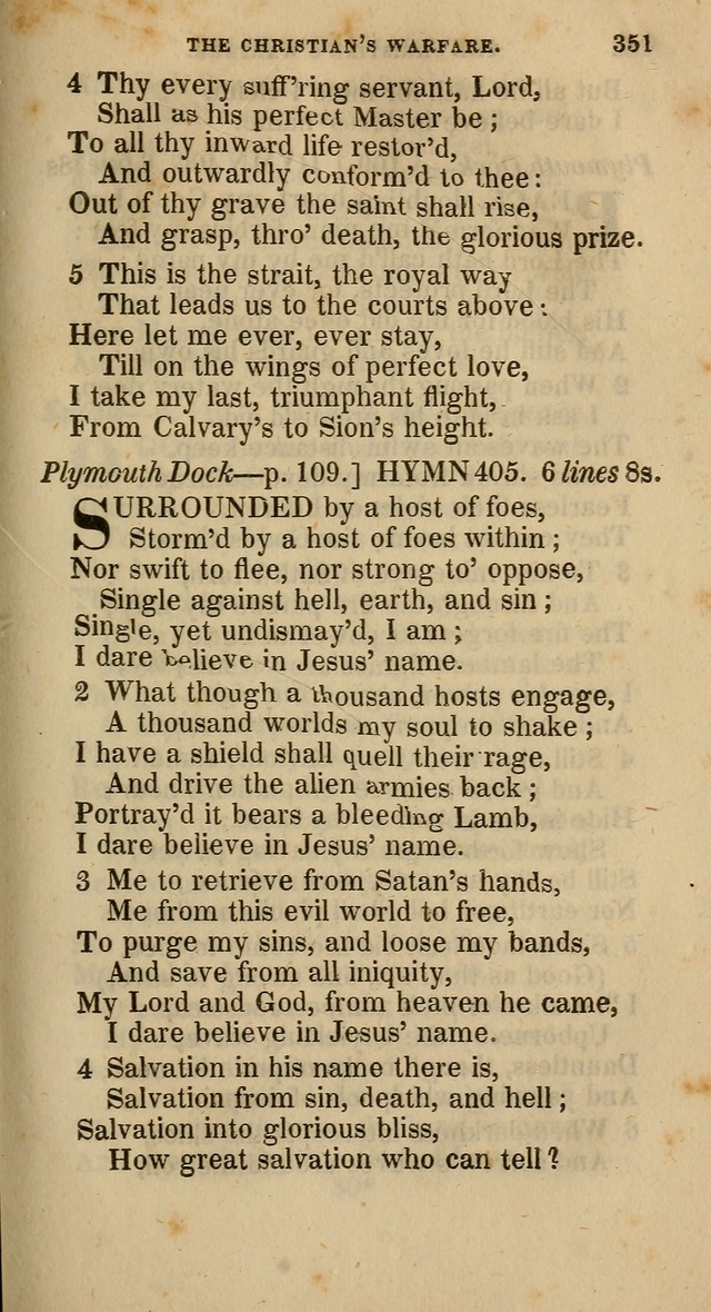 A Collection of Hymns for the Use of the Methodist Episcopal Church: principally from the collection of  Rev. John Wesley, M. A., late fellow of Lincoln College, Oxford; with... (Rev. & corr.) page 351