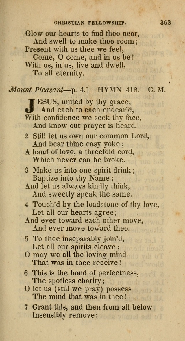 A Collection of Hymns for the Use of the Methodist Episcopal Church: principally from the collection of  Rev. John Wesley, M. A., late fellow of Lincoln College, Oxford; with... (Rev. & corr.) page 363