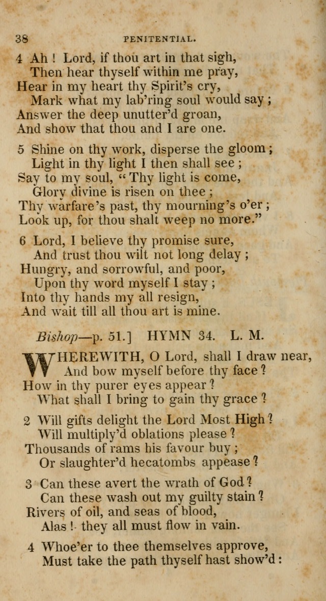 A Collection of Hymns for the Use of the Methodist Episcopal Church: principally from the collection of  Rev. John Wesley, M. A., late fellow of Lincoln College, Oxford; with... (Rev. & corr.) page 38