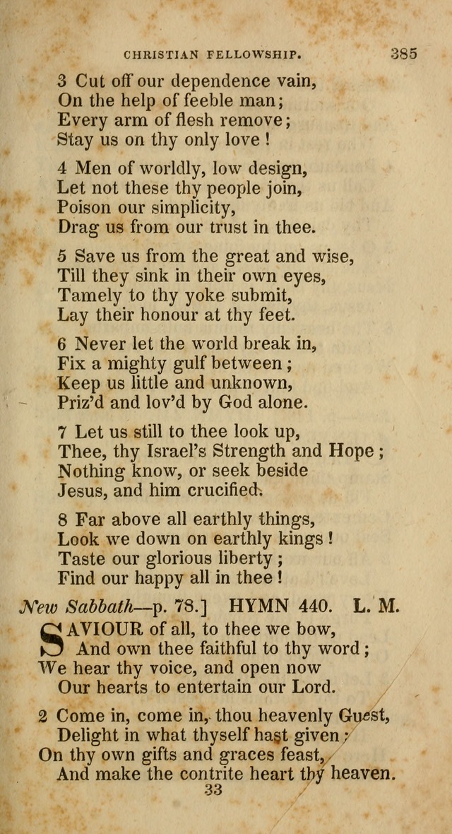 A Collection of Hymns for the Use of the Methodist Episcopal Church: principally from the collection of  Rev. John Wesley, M. A., late fellow of Lincoln College, Oxford; with... (Rev. & corr.) page 385