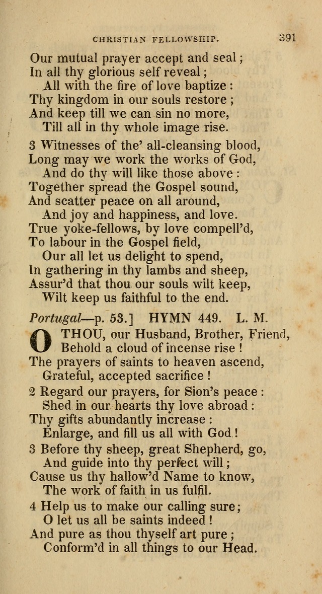 A Collection of Hymns for the Use of the Methodist Episcopal Church: principally from the collection of  Rev. John Wesley, M. A., late fellow of Lincoln College, Oxford; with... (Rev. & corr.) page 391