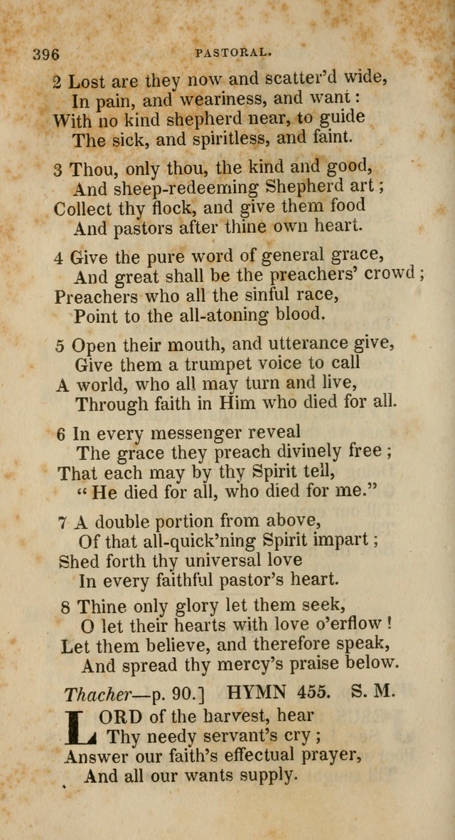 A Collection of Hymns for the Use of the Methodist Episcopal Church: principally from the collection of  Rev. John Wesley, M. A., late fellow of Lincoln College, Oxford; with... (Rev. & corr.) page 396