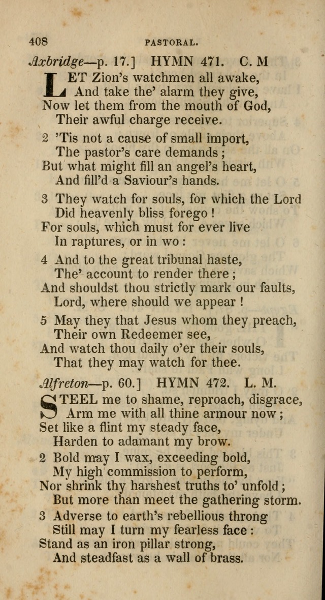 A Collection of Hymns for the Use of the Methodist Episcopal Church: principally from the collection of  Rev. John Wesley, M. A., late fellow of Lincoln College, Oxford; with... (Rev. & corr.) page 408