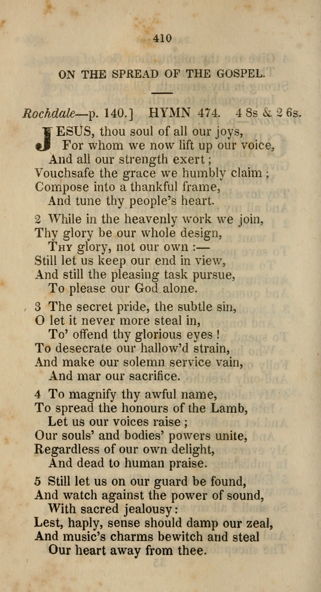 A Collection of Hymns for the Use of the Methodist Episcopal Church: principally from the collection of  Rev. John Wesley, M. A., late fellow of Lincoln College, Oxford; with... (Rev. & corr.) page 410