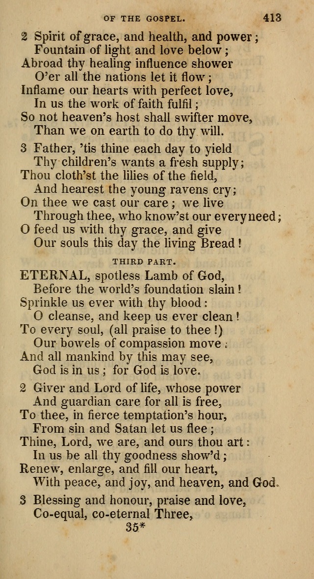 A Collection of Hymns for the Use of the Methodist Episcopal Church: principally from the collection of  Rev. John Wesley, M. A., late fellow of Lincoln College, Oxford; with... (Rev. & corr.) page 413