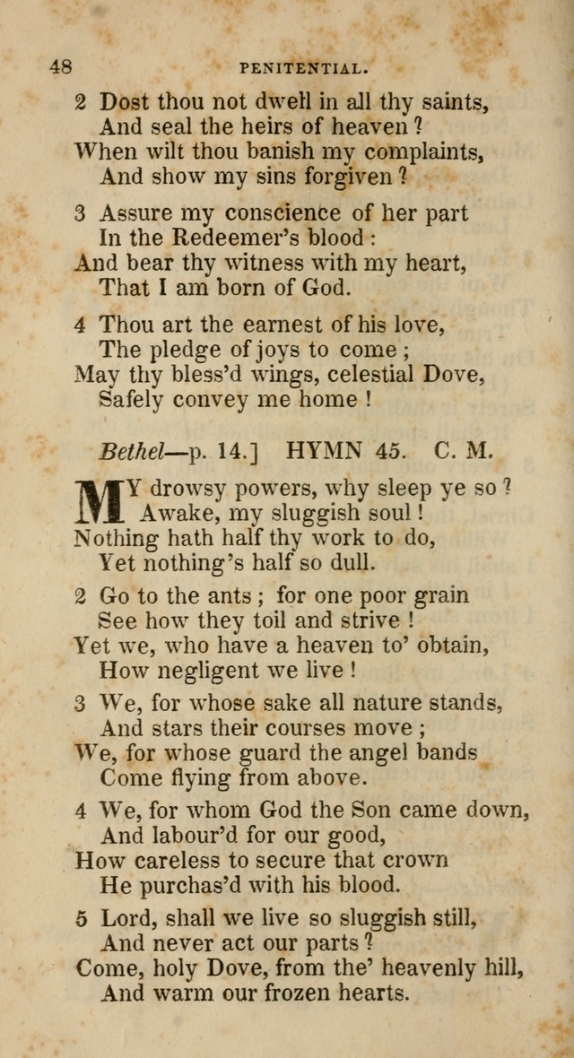 A Collection of Hymns for the Use of the Methodist Episcopal Church: principally from the collection of  Rev. John Wesley, M. A., late fellow of Lincoln College, Oxford; with... (Rev. & corr.) page 48
