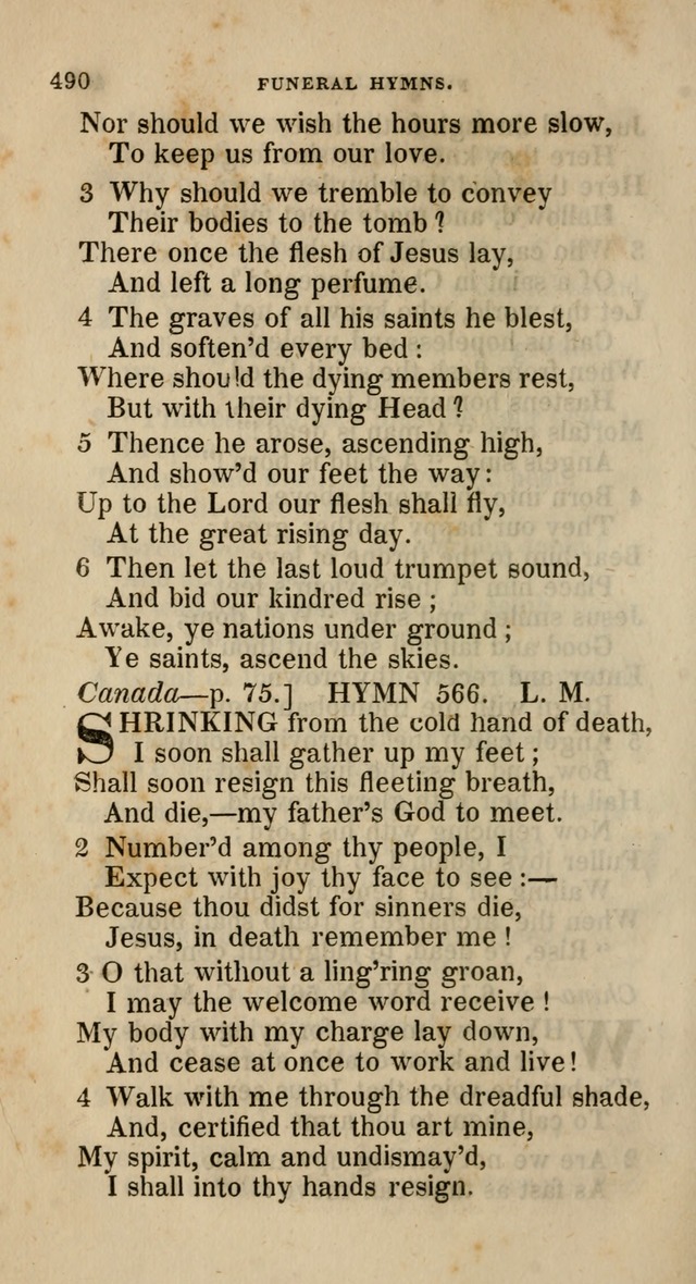 A Collection of Hymns for the Use of the Methodist Episcopal Church: principally from the collection of  Rev. John Wesley, M. A., late fellow of Lincoln College, Oxford; with... (Rev. & corr.) page 490