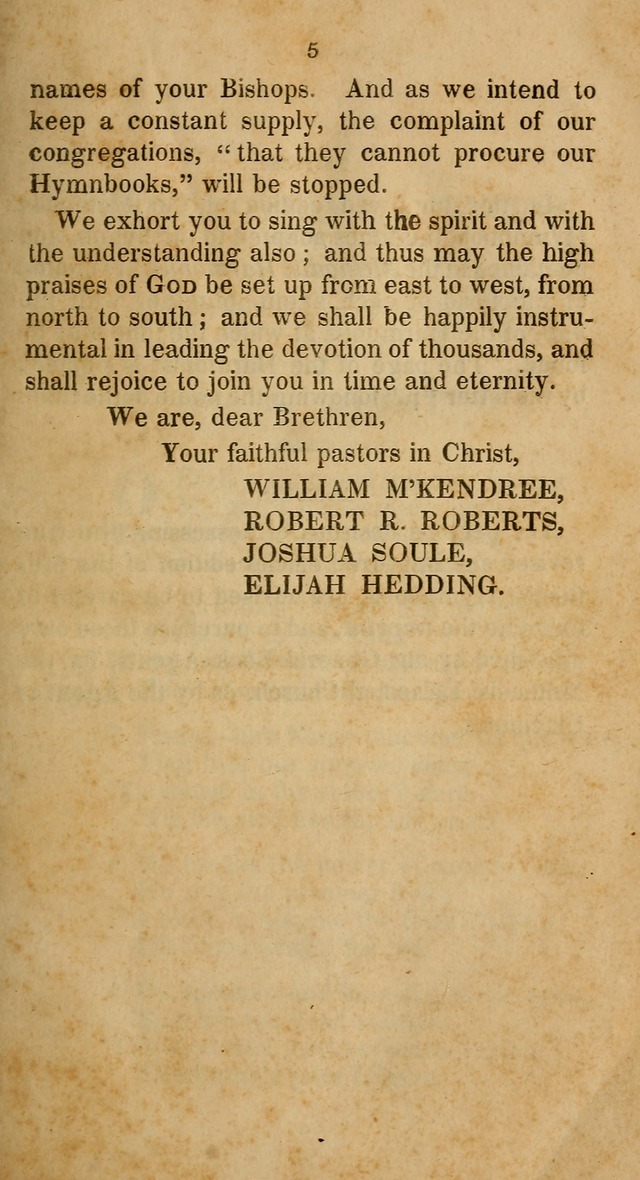 A Collection of Hymns for the Use of the Methodist Episcopal Church: principally from the collection of  Rev. John Wesley, M. A., late fellow of Lincoln College, Oxford; with... (Rev. & corr.) page 5