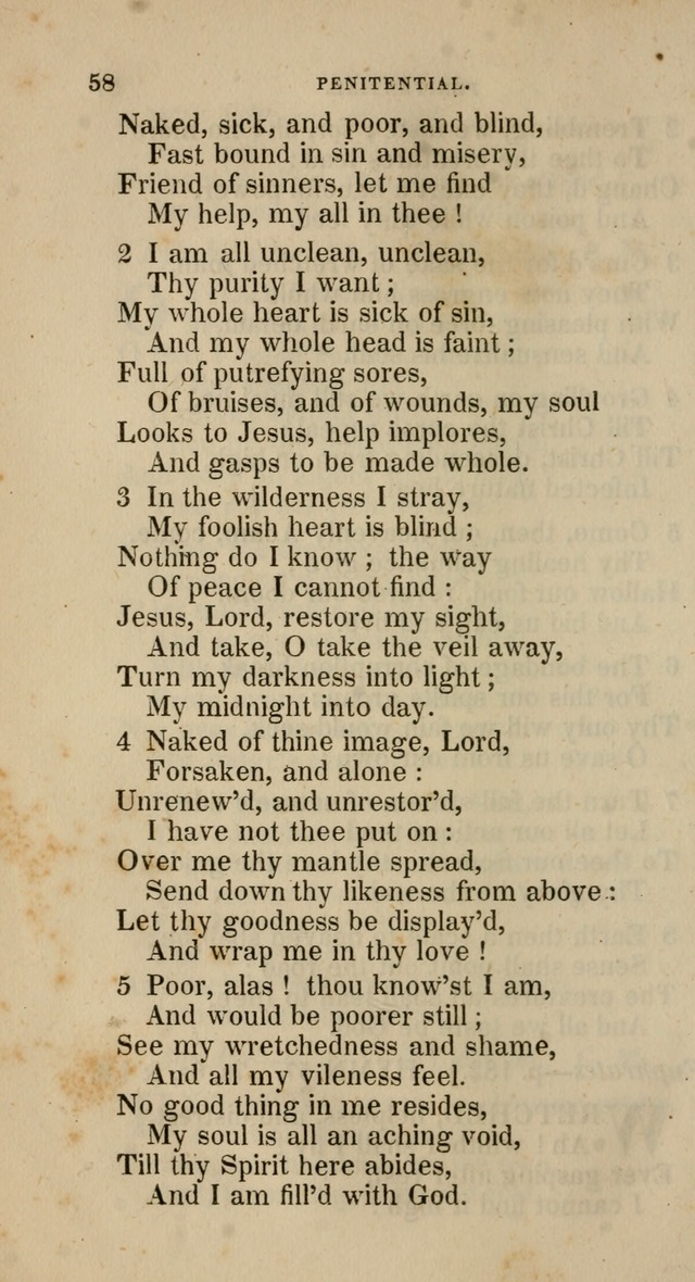 A Collection of Hymns for the Use of the Methodist Episcopal Church: principally from the collection of  Rev. John Wesley, M. A., late fellow of Lincoln College, Oxford; with... (Rev. & corr.) page 58