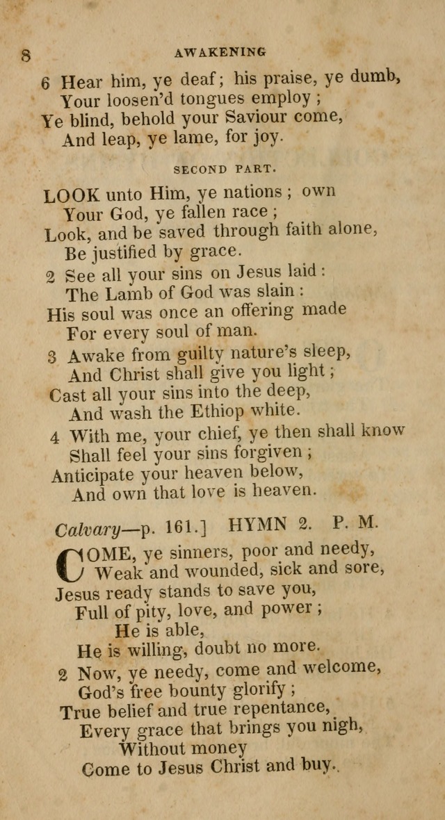 A Collection of Hymns for the Use of the Methodist Episcopal Church: principally from the collection of  Rev. John Wesley, M. A., late fellow of Lincoln College, Oxford; with... (Rev. & corr.) page 8