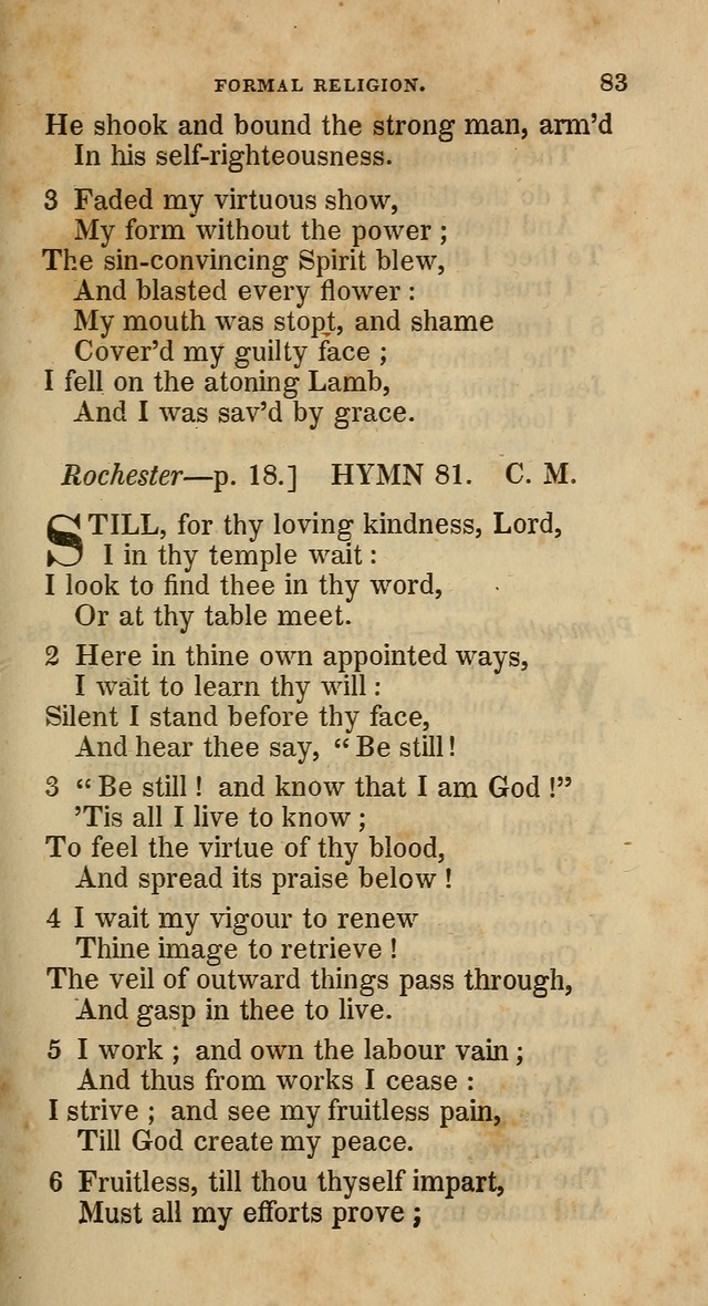 A Collection of Hymns for the Use of the Methodist Episcopal Church: principally from the collection of  Rev. John Wesley, M. A., late fellow of Lincoln College, Oxford; with... (Rev. & corr.) page 83
