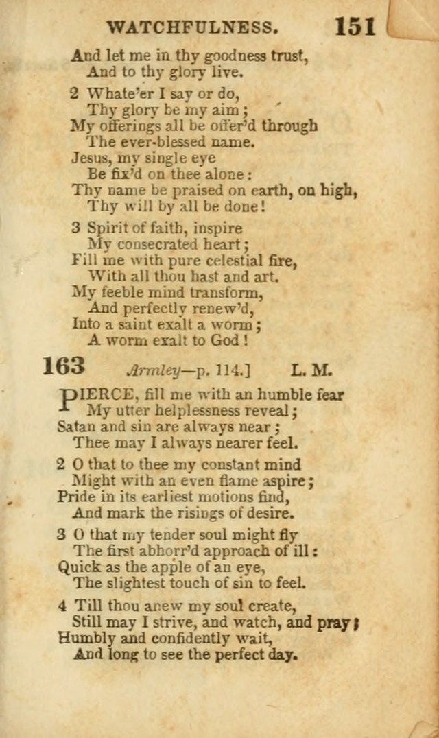 A Collection of Hymns: for the use of the Methodist Episcopal Church, principally from the collection of the Rev. John Wesley, A. M., late fellow of Lincoln College..(Rev. and corr. with a supplement) page 153