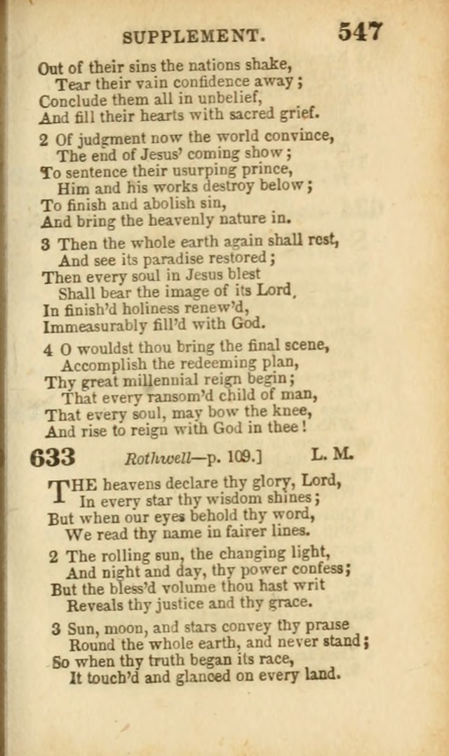 A Collection of Hymns: for the use of the Methodist Episcopal Church, principally from the collection of the Rev. John Wesley, A. M., late fellow of Lincoln College..(Rev. and corr. with a supplement) page 549