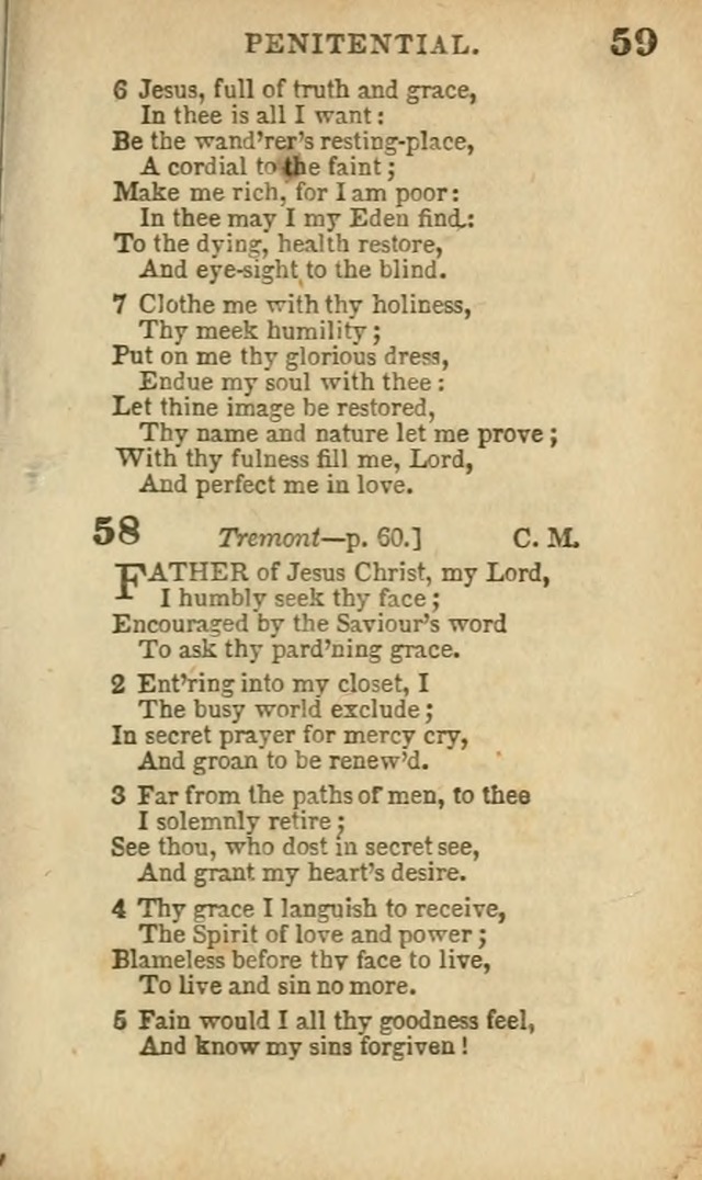 A Collection of Hymns: for the use of the Methodist Episcopal Church, principally from the collection of the Rev. John Wesley, A. M., late fellow of Lincoln College..(Rev. and corr. with a supplement) page 59