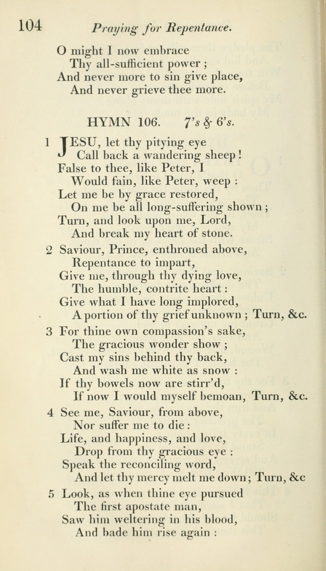A Collection of Hymns, for the Use of the People Called Methodists, with a Supplement page 106