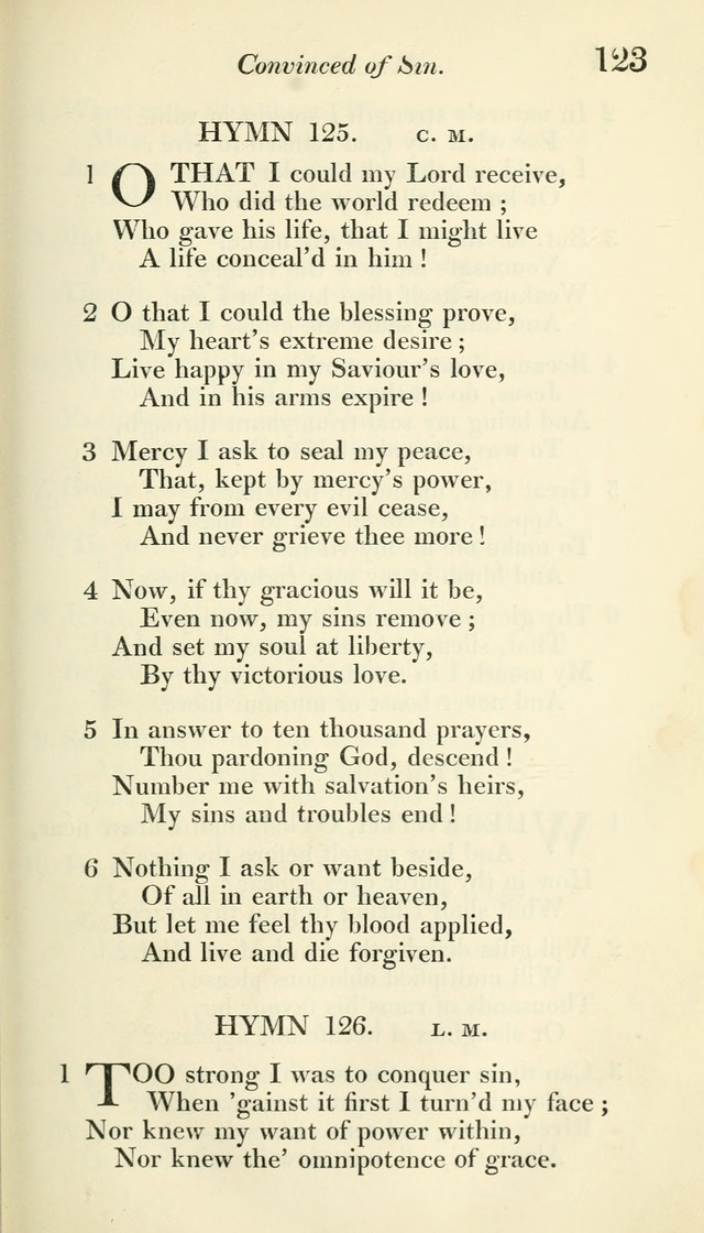 A Collection of Hymns, for the Use of the People Called Methodists, with a Supplement page 125