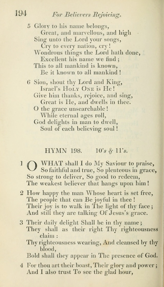 A Collection of Hymns, for the Use of the People Called Methodists, with a Supplement page 196