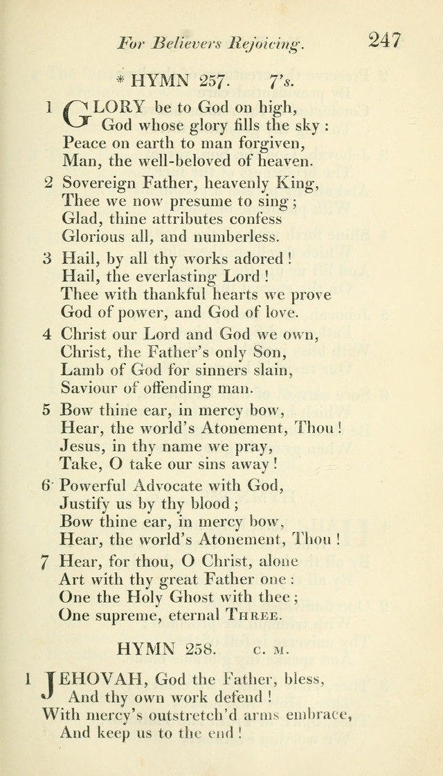 A Collection of Hymns, for the Use of the People Called Methodists, with a Supplement page 249