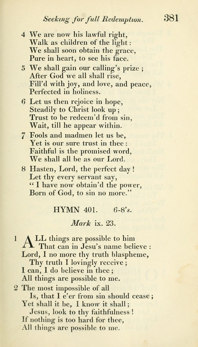A Collection of Hymns, for the Use of the People Called Methodists, with a Supplement page 383
