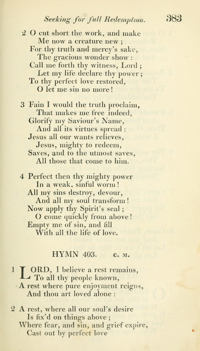 A Collection of Hymns, for the Use of the People Called Methodists, with a Supplement page 385