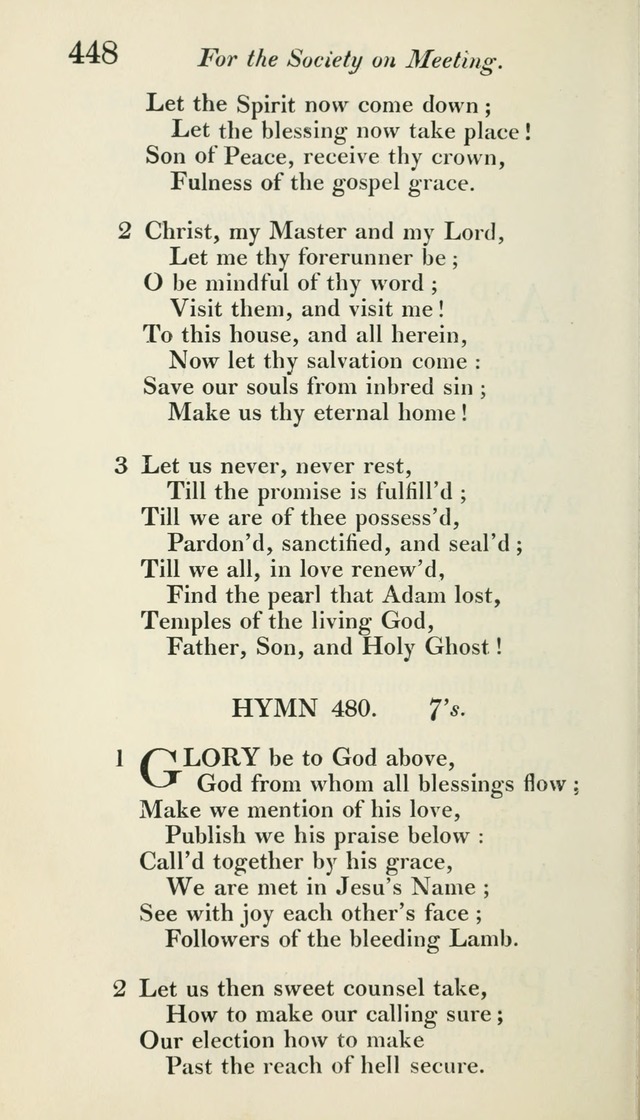 A Collection of Hymns, for the Use of the People Called Methodists, with a Supplement page 450