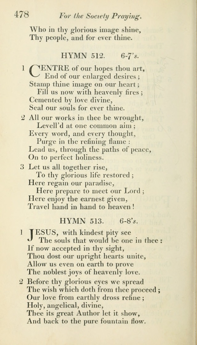 A Collection of Hymns, for the Use of the People Called Methodists, with a Supplement page 480