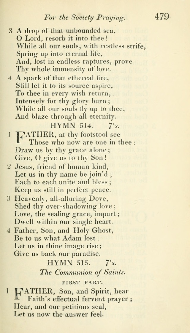 A Collection of Hymns, for the Use of the People Called Methodists, with a Supplement page 481