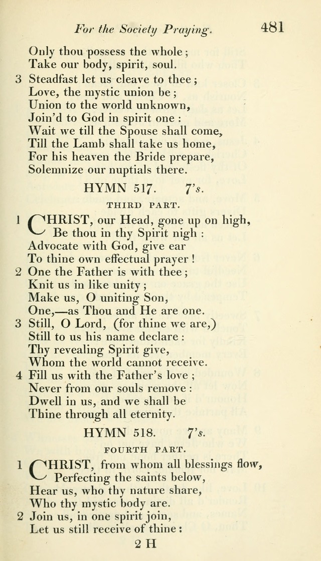 A Collection of Hymns, for the Use of the People Called Methodists, with a Supplement page 483