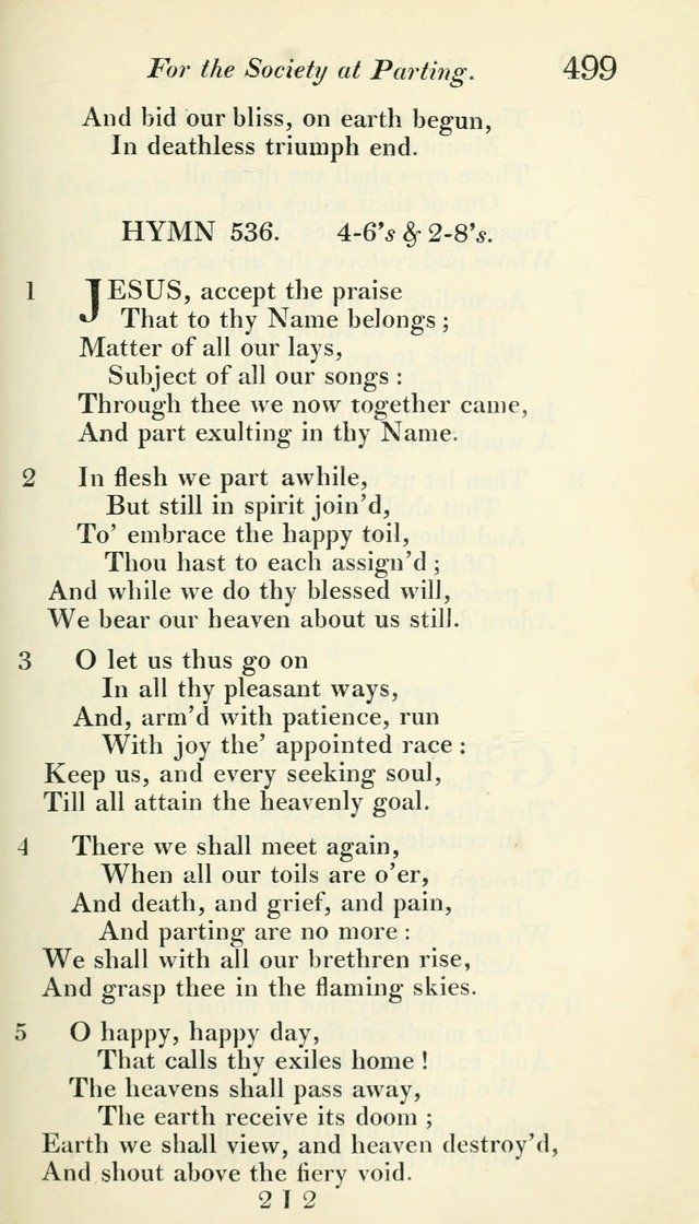A Collection of Hymns, for the Use of the People Called Methodists, with a Supplement page 501