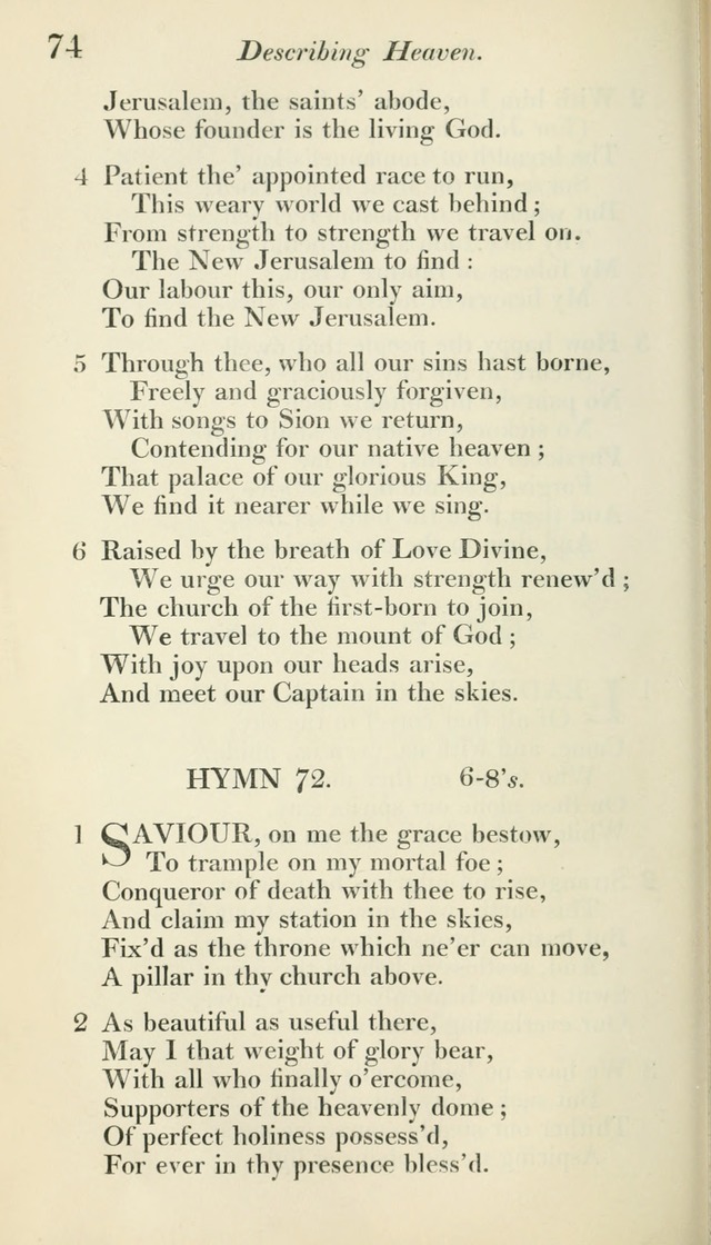 A Collection of Hymns, for the Use of the People Called Methodists, with a Supplement page 76