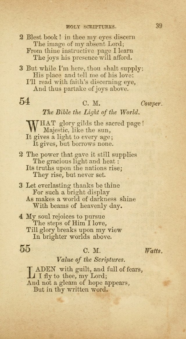 A Collection of Hymns, for the use of the United Brethren in Christ: taken from the most approved authors, and adapted to public and private worship page 39