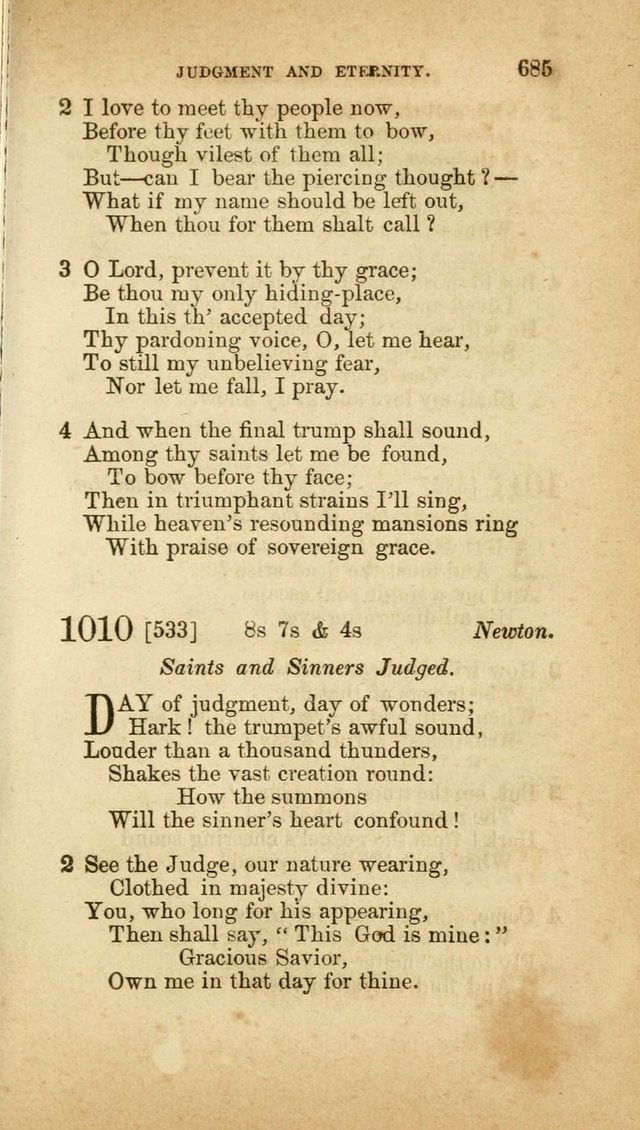 A Collection of Hymns, for the use of the United Brethren in Christ: taken from the most approved authors, and adapted to public and private worship page 689
